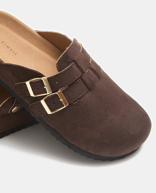 Mules sabots en suédine 2 brides - PIMKIE - 3