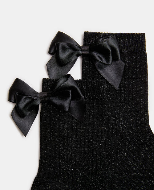 Paire de chaussettes avec fils lurex et nœuds satin - PIMKIE - 3