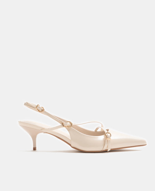 Escarpins vernis bouts pointus talons ouverts - PIMKIE - 1