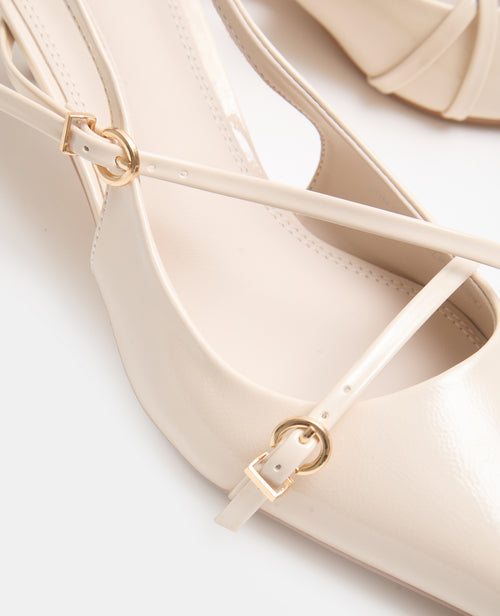 Escarpins vernis bouts pointus talons ouverts - PIMKIE - 4