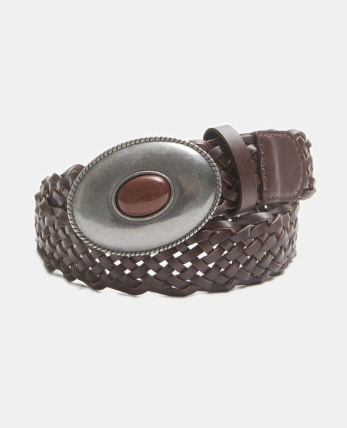 Ceinture tressée avec boucle métal et pierre - PIMKIE - 1