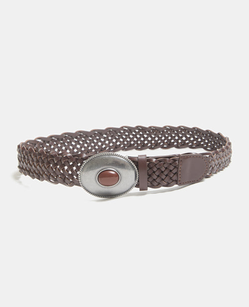 Ceinture tressée avec boucle métal et pierre - PIMKIE - 3