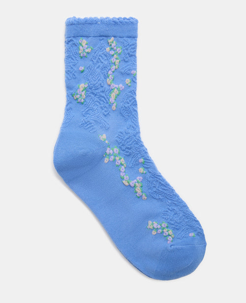 Paire de chaussettes avec fleurs et maille fantaisie - PIMKIE - 1