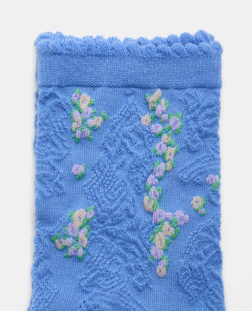 Paire de chaussettes avec fleurs et maille fantaisie - PIMKIE - 2
