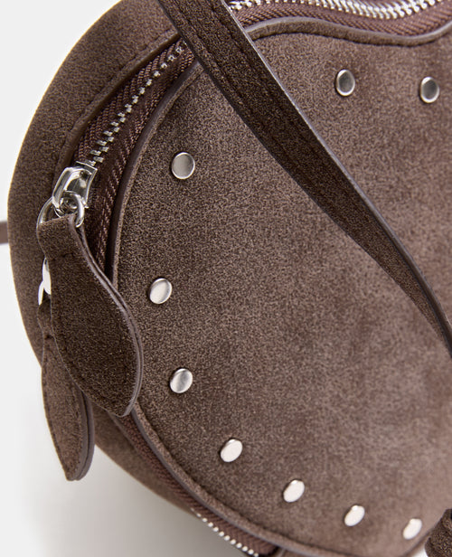 Sac forme cœur en suédine avec clous - PIMKIE - 3