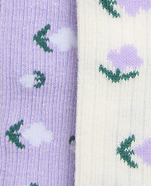 Lot de 2 paires de chaussettes avec fleurs - PIMKIE - 3