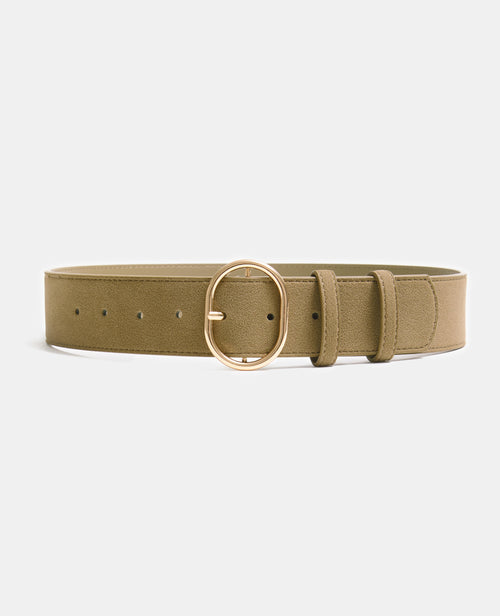 Ceinture large aspect suédine avec boucle ovale - PIMKIE - 3