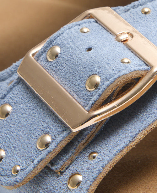 Mules 2 brides en suédine avec clous - PIMKIE - 5