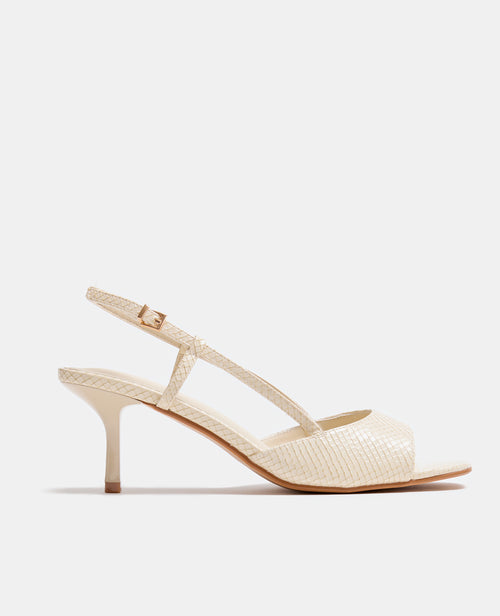 Sandales à talon kitten heels effet serpent - PIMKIE - 1