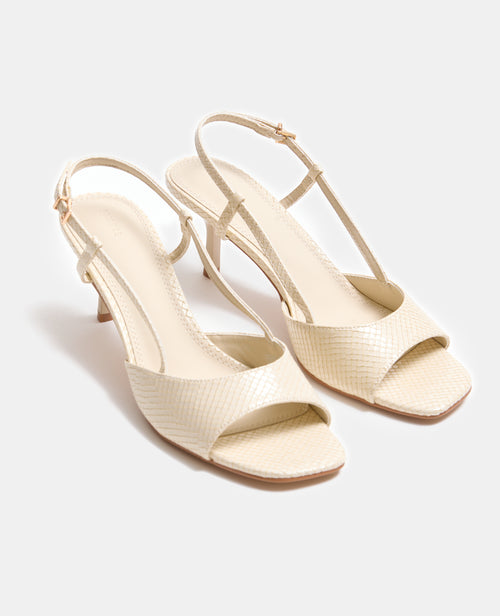 Sandales à talon kitten heels effet serpent - PIMKIE - 2