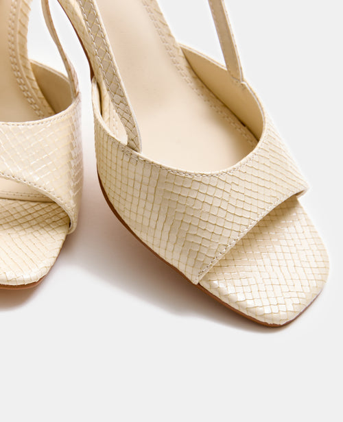 Sandales à talon kitten heels effet serpent - PIMKIE - 3