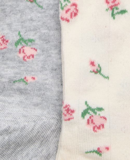 Lot de 2 paires de chaussettes avec fleurs - PIMKIE - 3