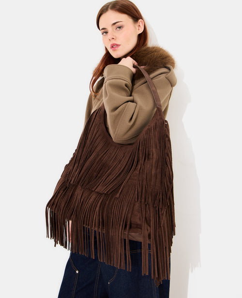 Sac en suédine avec franges - PIMKIE - 2