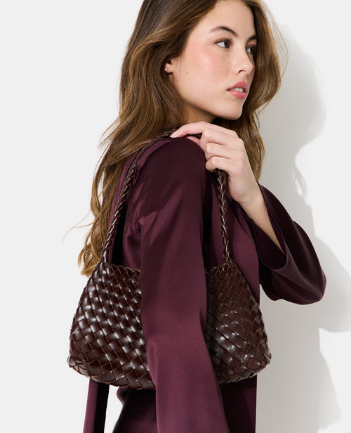 Sac en simili tressé porté épaule - PIMKIE - 2