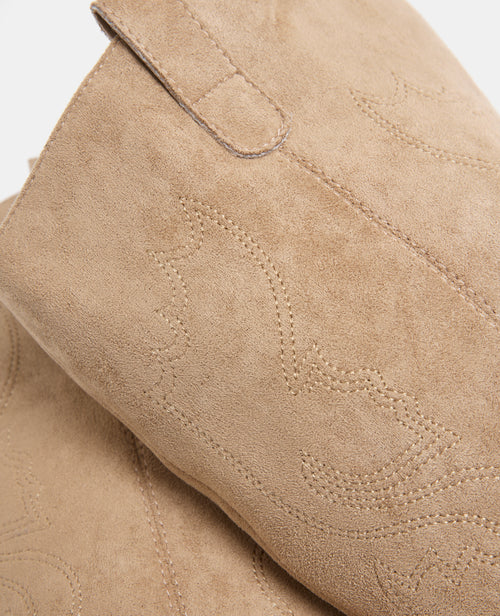 Bottes santiags en suédine talons bizeautés - PIMKIE - 5