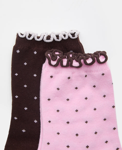 Lot de 2 paires de chaussettes avec pois - PIMKIE - 2