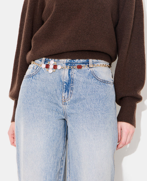 Ceinture chaîne métallique avec détails bijoux - PIMKIE - 2