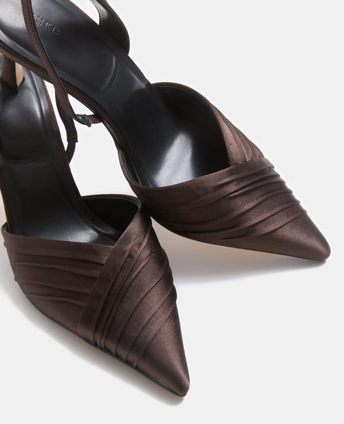 Paire de sandales bouts pointus en satin drapé - PIMKIE - 4