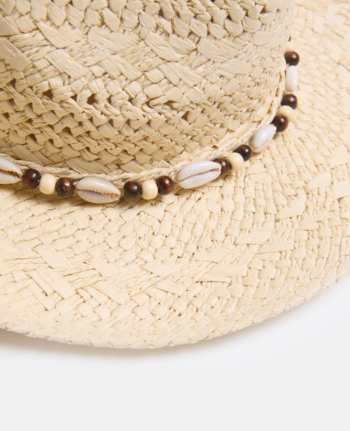 Chapeau de paille avec perles et coquillages - PIMKIE - 3
