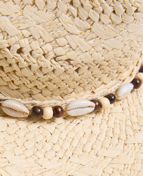 Chapeau de paille avec perles et coquillages - PIMKIE - 4