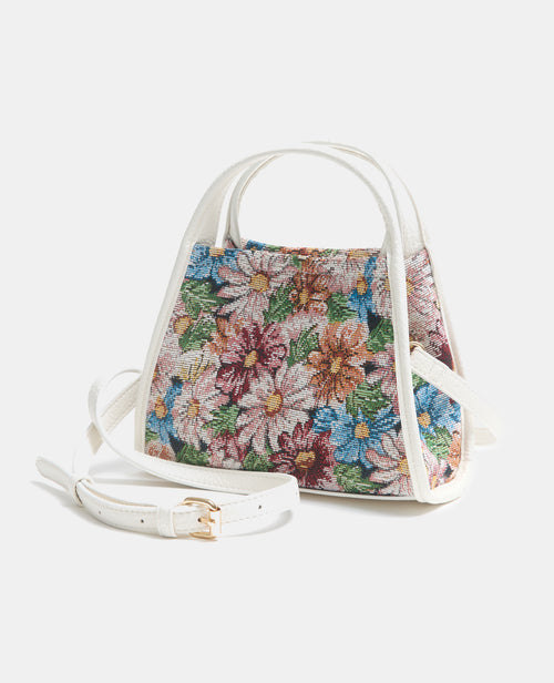 Sac en tissu jacquard motif fleurs - PIMKIE - 1