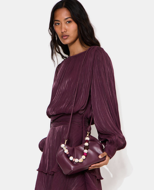 Sac en simili avec poignée perles et bandoulière - PIMKIE - 2