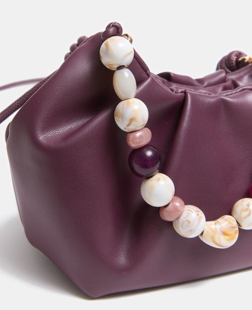 Sac en simili avec poignée perles et bandoulière - PIMKIE - 3