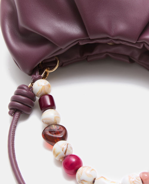 Sac en simili avec poignée perles et bandoulière - PIMKIE - 4