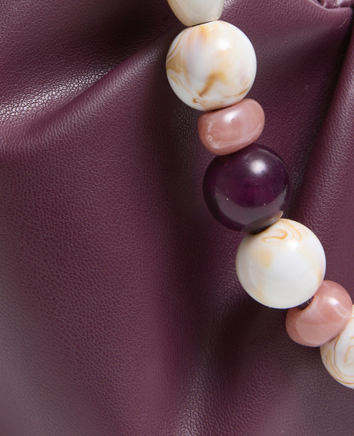 Sac en simili avec poignée perles et bandoulière - PIMKIE - 6