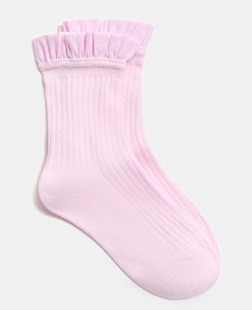 Paire de chaussettes avec froufrous rayés - PIMKIE - 1