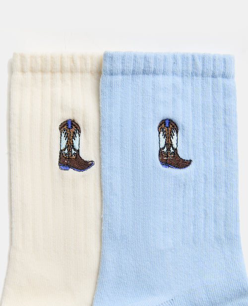 Lot de 2 paires de chaussettes avec santiags - PIMKIE - 2