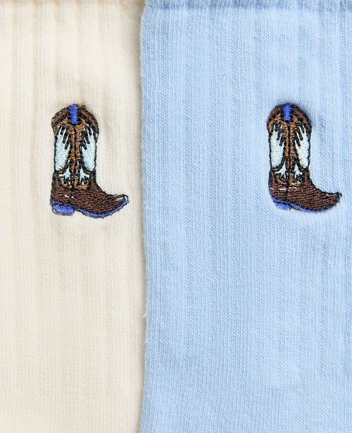 Lot de 2 paires de chaussettes avec santiags - PIMKIE - 3