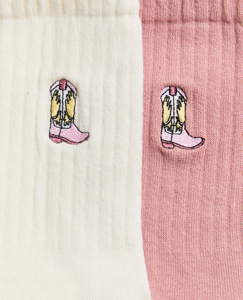 Lot de 2 paires de chaussettes avec santiags - PIMKIE - 3