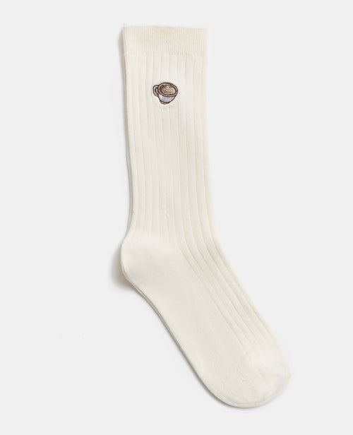 Paire de chaussettes avec broderie tasse de café - PIMKIE - 1