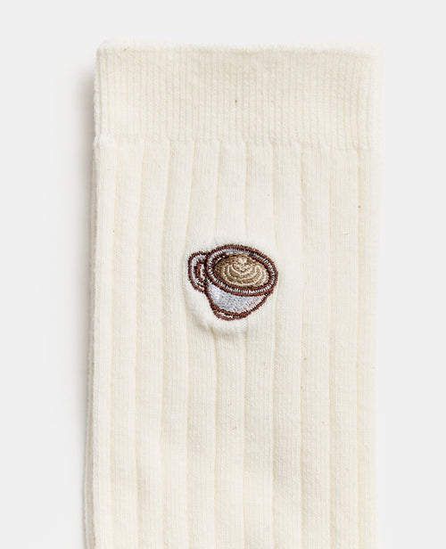 Paire de chaussettes avec broderie tasse de café - PIMKIE - 2