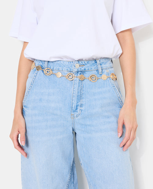 Ceinture chaîne avec pastilles et spirales martelées - PIMKIE - 2