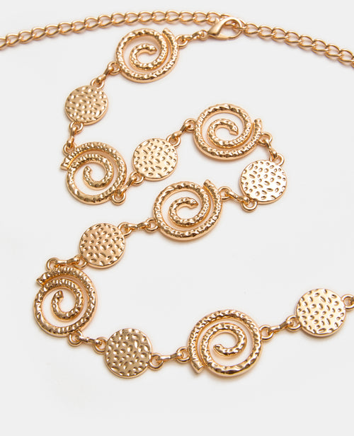 Ceinture chaîne avec pastilles et spirales martelées - PIMKIE - 3