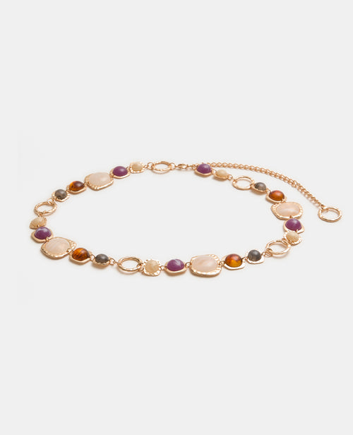 Ceinture chaîne avec pierres multicolores - PIMKIE - 1