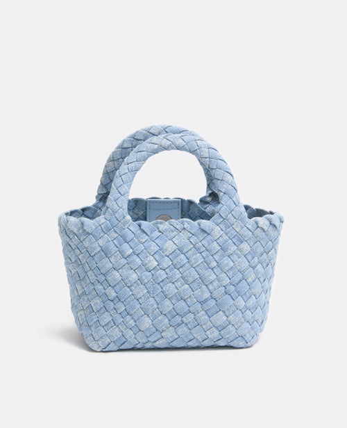 Mini-sac en jean tressé avec poignées et chaîne - PIMKIE - 5