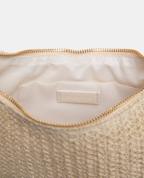 Sac en raphia avec bandoulière chaîne et pastilles - PIMKIE - 4