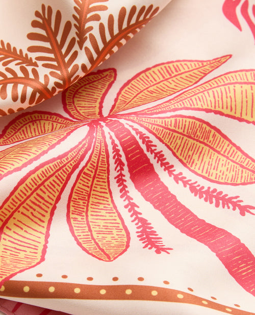 Grand foulard satin avec fleurs et palmiers - PIMKIE - 5