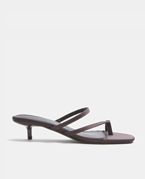 Mules tongs en satin avec petit talon - PIMKIE - 1