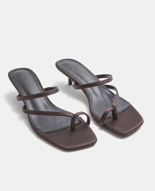 Mules tongs en satin avec petit talon - PIMKIE - 2