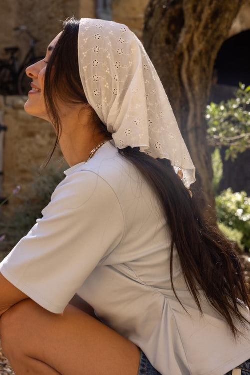 Foulard tête ou taille en broderie anglaise - PIMKIE - 1