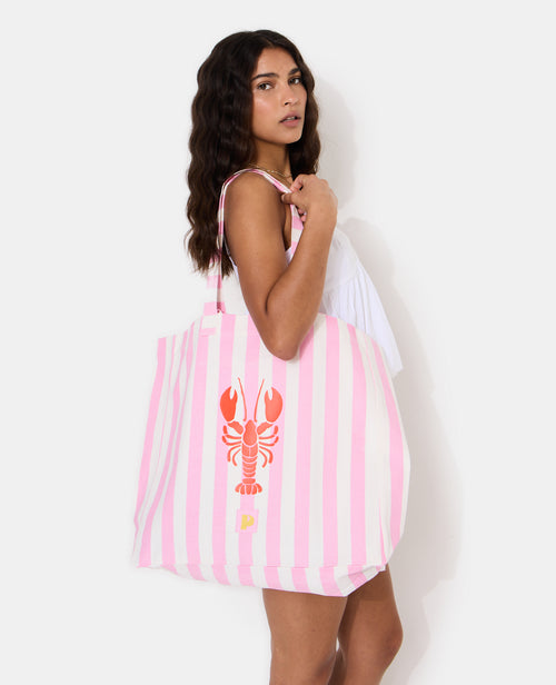 Grand totebag rayé avec homard - PIMKIE - 2