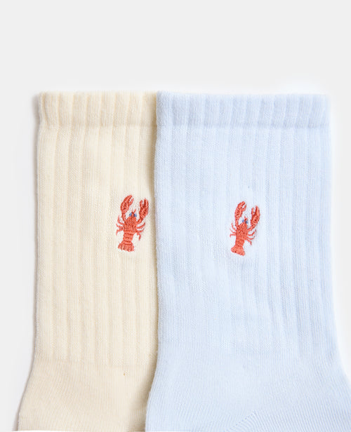 Lot de 2 paires de chaussettes avec homard brodé - PIMKIE - 2