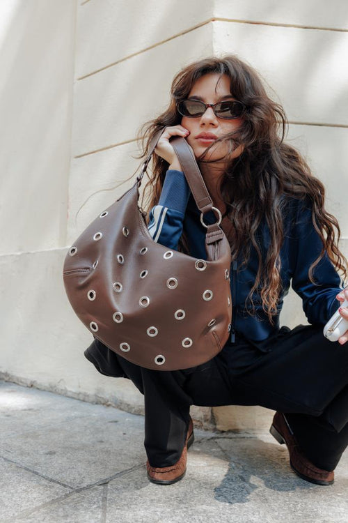 Sac porté épaule avec œillets métalliques - PIMKIE - 1