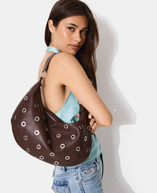 Sac porté épaule avec œillets métalliques - PIMKIE - 2