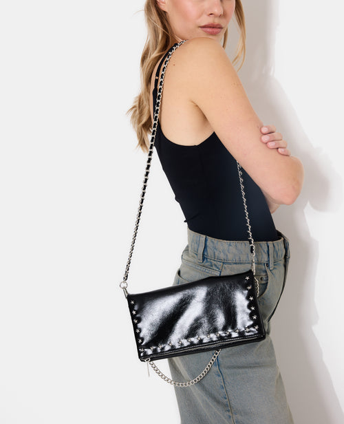 Sac pochette avec étoiles et bandoulières chaînes - PIMKIE - 2