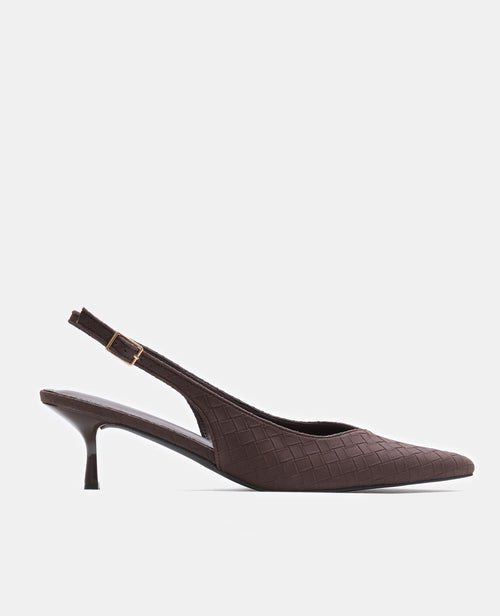 Escarpins effet tressé bouts pointus talons ouverts - PIMKIE - 1